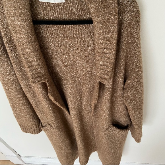 ASTR The Label Lorrie Belted Longline Cardigan in Hazelnut Brown size Medium - Picture 5 of 12